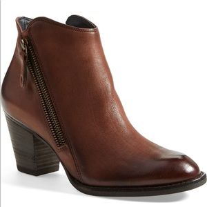 Paul Green Aubrey boot brown leather zipper 7.5